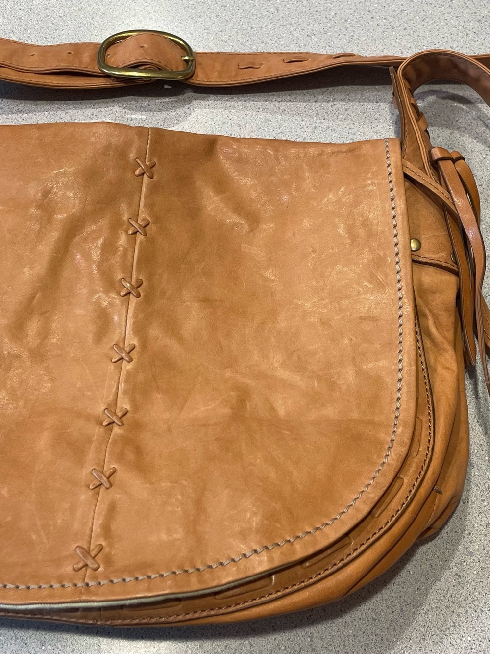 Frye Saddle Crossbody Bag in Tan